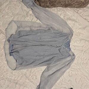 Sheer Light Blue Blouse